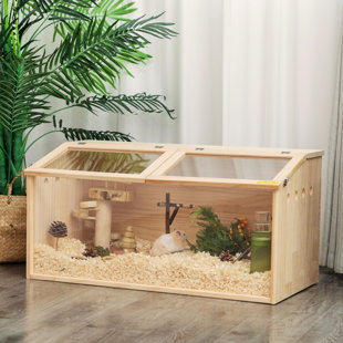 Large glass shop hamster cage